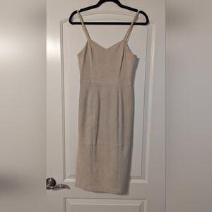 Alice + Olivia Cream Suede Dress